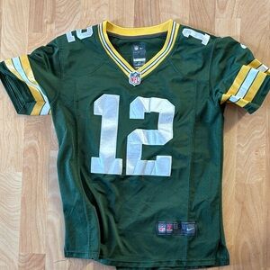 Green Bay Packers Aaron Rodgers #12 Sewn Nike On Field Jersey Youth S